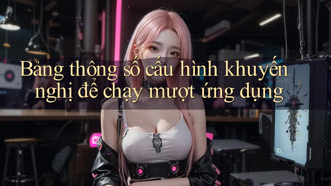 Bảng thông số cấu hình khuyến nghị để chạy mượt ứng dụng Bảng thông số cấu hình khuyến nghị để chạy mượt ứng dụng