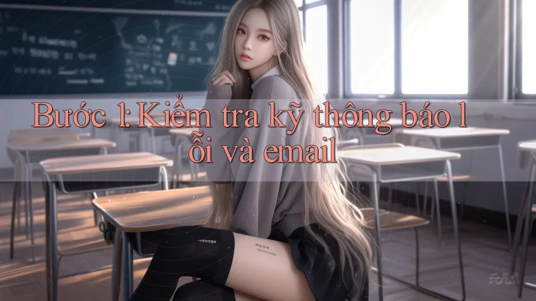 Bước 1: Kiểm tra kỹ thông báo lỗi và email Bước 1: Kiểm tra kỹ thông báo lỗi và email