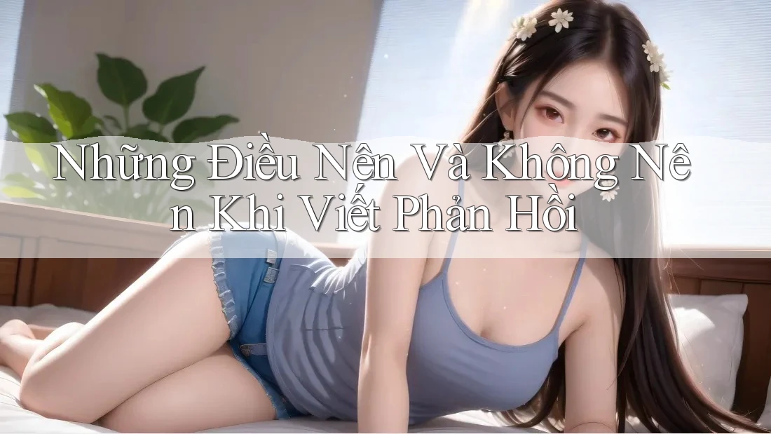 Những Điều Nên Và Không Nên Khi Viết Phản Hồi