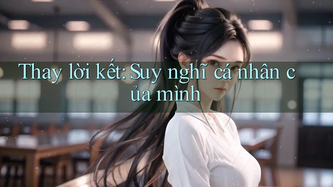 Thay lời kết: Suy nghĩ cá nhân của mình Thay lời kết: Suy nghĩ cá nhân của mình